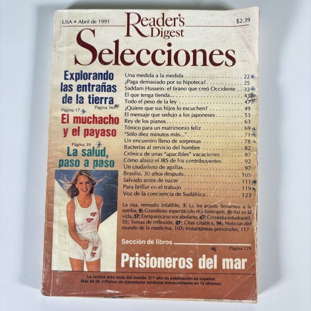 1991 Reader's Digest Spanish Magazine Selecciones Celia Cruz Sonora Matancera Ad